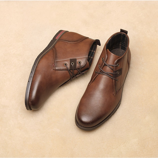 West Louis™ Men Casual Everyday Leather Ankle Boots