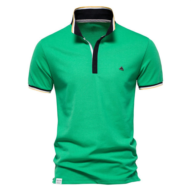 West Louis™ Summer Cotton Dots Business Polo Shirt