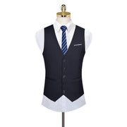 West Louis™ Formal Solid Color Business Office Suit Vest