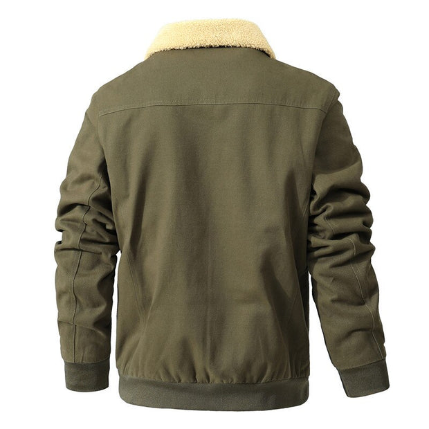 West Louis™ Men Tactical Style Fleece Bomber Jacket