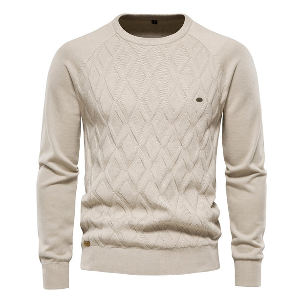 West Louis™ O-Neck Long sleeve Knitted Pullover