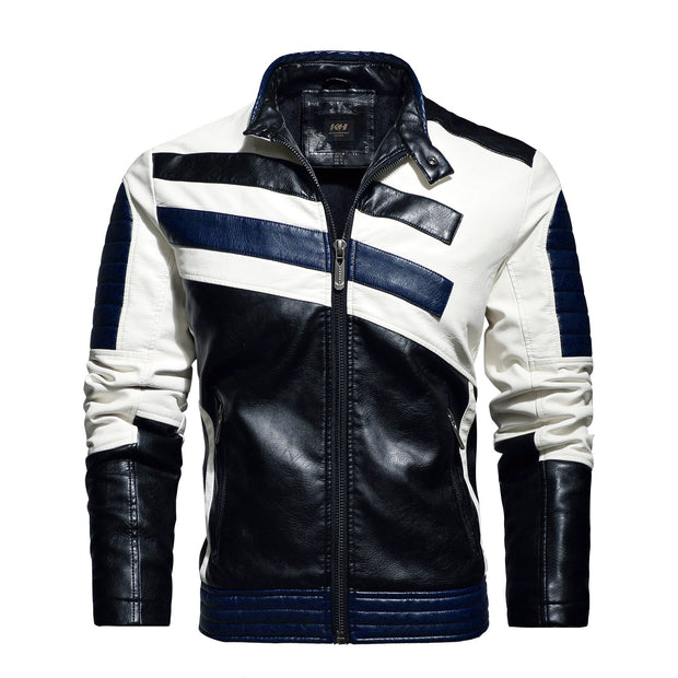 West Louis™ Moto Motorcycle Biker Leather Jacket