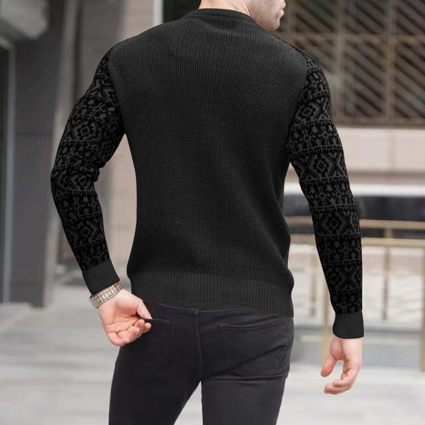 West Louis™ Slim Style Pattern Knit Sweater