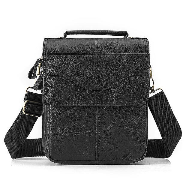 West Louis™ Casual Design Tablet Size Leather Crossbody Bag