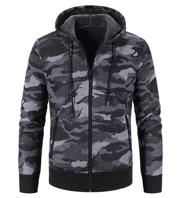 West Louis™ Fleece Hooded Camouflage Sweater