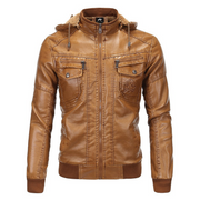 West Louis™ Luxury Fleece PU Leather Jacket