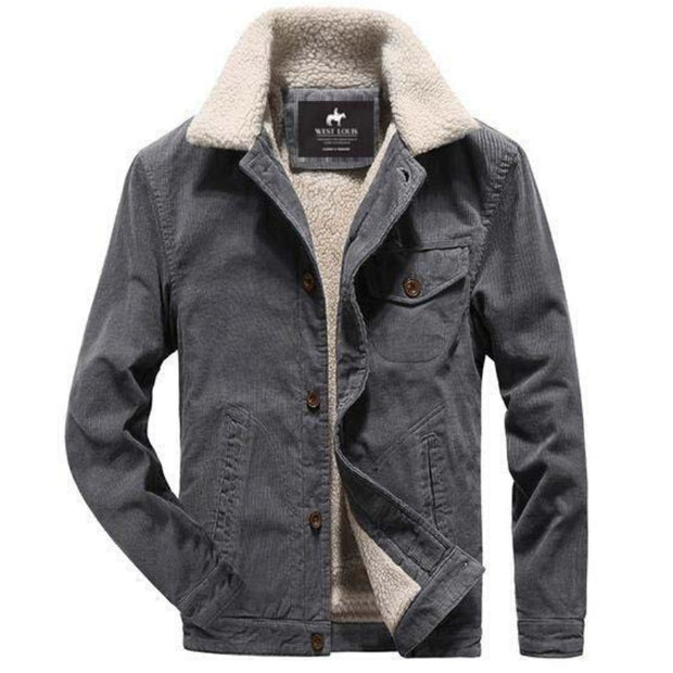 West Louis™ Turn Down Collar Warm Fleece Jacket
