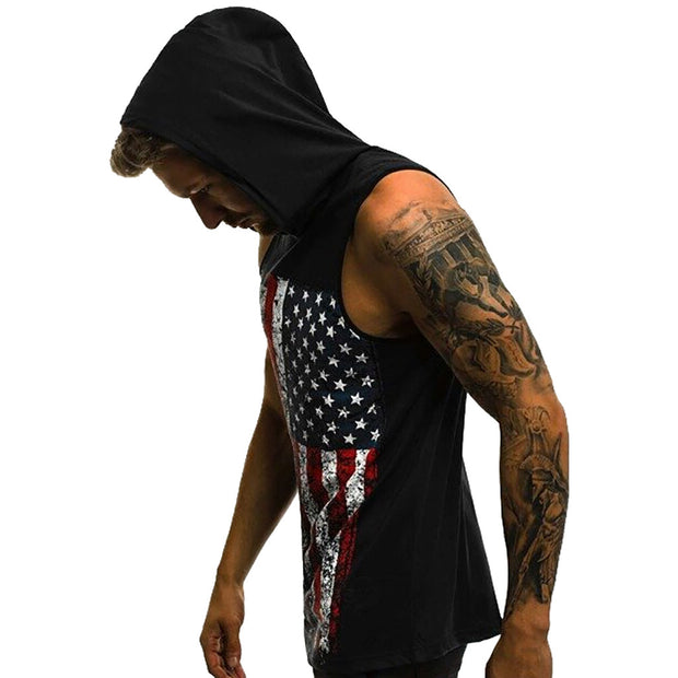 West Louis™ Americana Hooded Tank Top