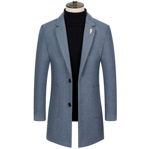 West Louis™ Single-breasted Woolen Business Casual Trench Coat