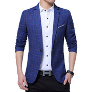 West Louis™ Brand Fashion Plaid Blazer