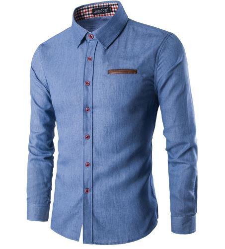 West Louis™ Business Luxury Cotton Shirt Light blue / M - West Louis