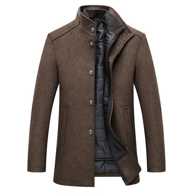 West Louis™ Single Breasted Thick Wool Coat