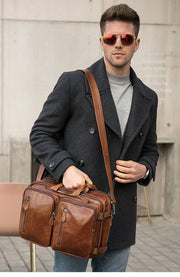 West Louis™ Top Genuine Leather Business Briefcase