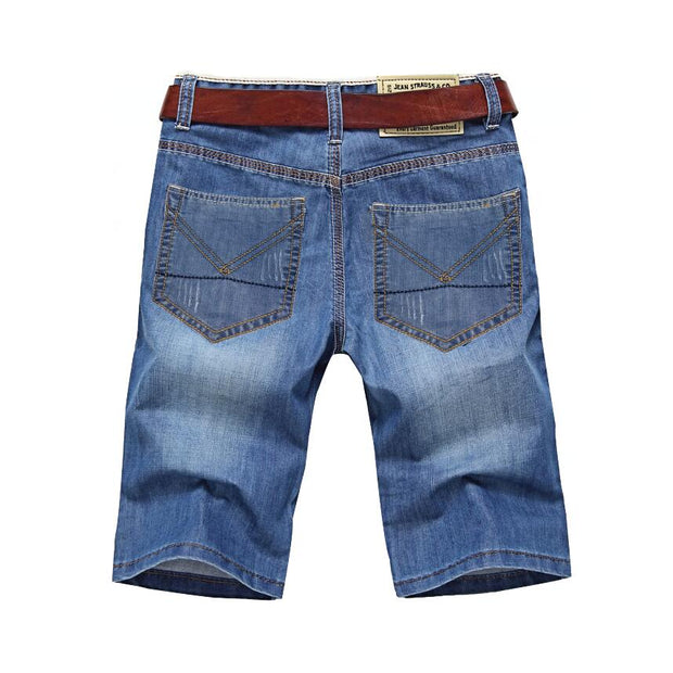 West Louis™ Men's Solid Denim Shorts
