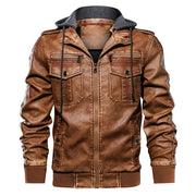 West Louis™ Military Style Leather Jacket