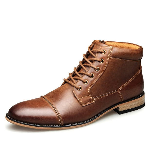 West Louis™ Classic Cow Side Zipper Leather Boots