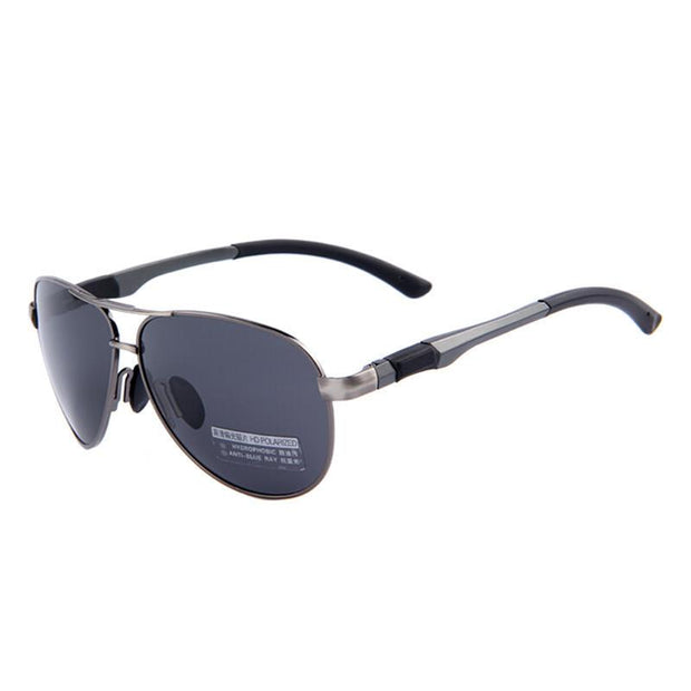 Black And Gray Aviator Sunglasses Black - West Louis