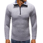 West Louis™ Knitted Neck Zipper Sweater