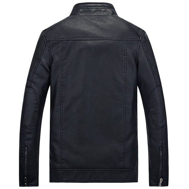 West Louis™ PU Pocket Zipper Leather Jacket