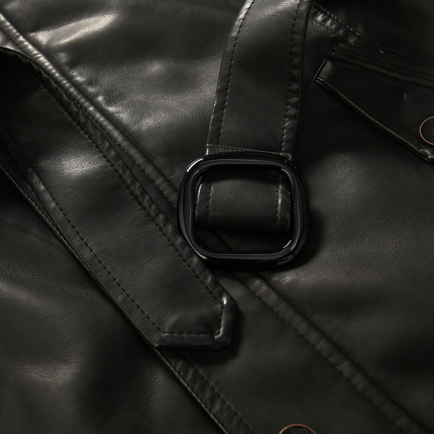 West Louis™ THE Greedy Gentle Season Leather Coat