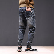 West Louis™ Elastic Waist Ruched Leisure Jeans