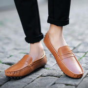 West Louis™ Genuine Leather Loafers With Spikes