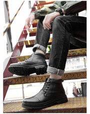 West Louis™ Rich Design Leather Ankle Boots
