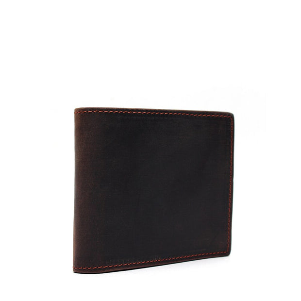 West Louis™ Handmade Short Blocking Leather Wallet