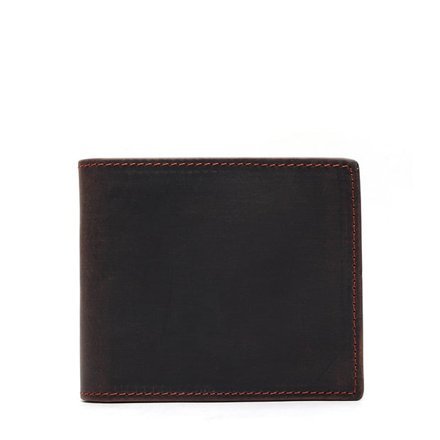 West Louis™ Handmade Short Blocking Leather Wallet