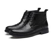 West Louis™ Alligator Design Chelsea Boots With Laces