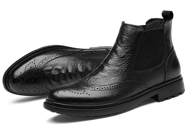 West Louis™ Alligator Design Chelsea Boots