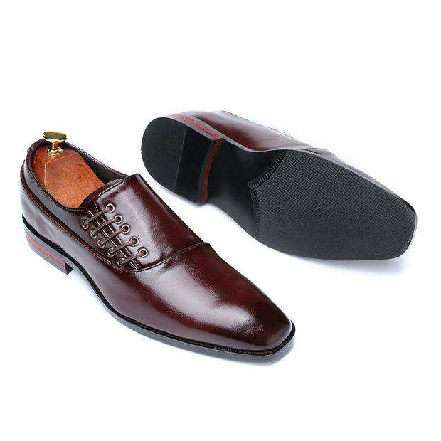 West Louis™ Trending Laces Style Elegant Leather Shoes