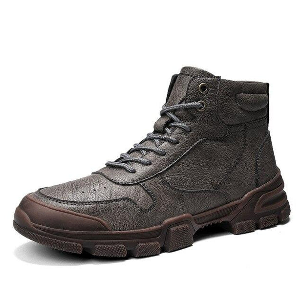 West Louis™ Brand Pattern Genuine Leather Boots