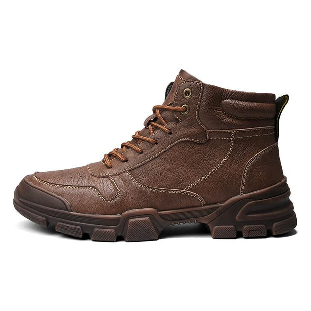 West Louis™ Brand Pattern Genuine Leather Boots