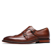West Louis™ Monk Genuine Leather Shoes With Buckle