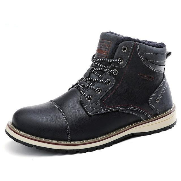 West Louis™ American Leather Winter Boots With Fur