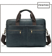 West Louis™ High Quality Luxury Business Leather Briefcase