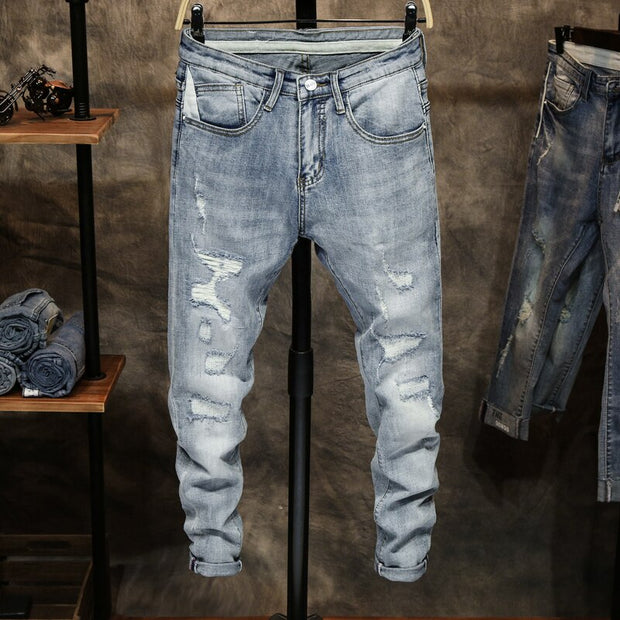 West Louis™ Ripped Skinny Light Color Jeans