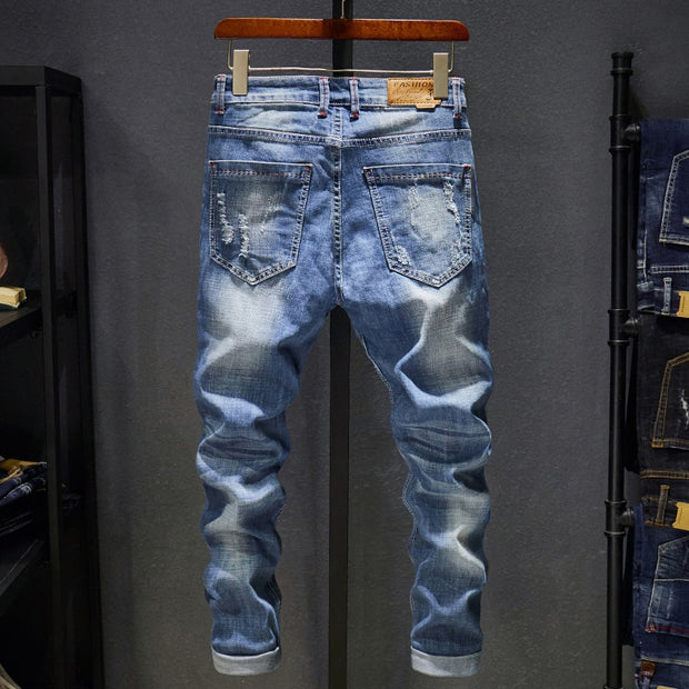 West Louis™ Stretch Frayed Denim Jeans