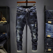 West Louis™ Dark Blue Stretch Slim Fit Denim Jeans