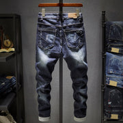West Louis™ Dark Blue Stretch Slim Fit Denim Jeans