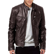 West Louis™ Motorcycle Street Style Leather Jacket