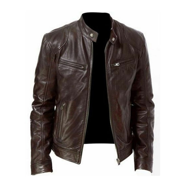 West Louis™ 2023 Motorcycle Street Style Leather Jacket