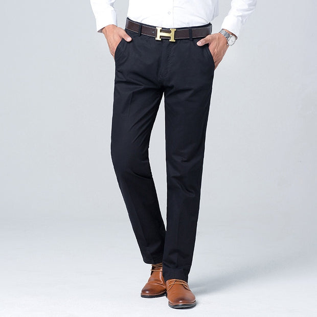 West Louis™ Business Casual Straight Cotton Trousers
