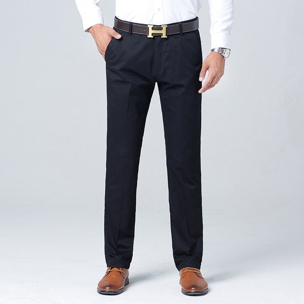 West Louis™ Business Casual Straight Cotton Trousers