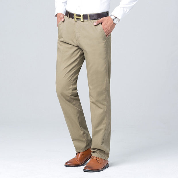 West Louis™ Business Casual Straight Cotton Trousers
