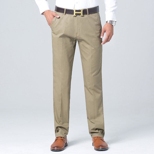 West Louis™ Business Casual Straight Cotton Trousers