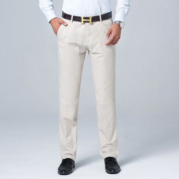 West Louis™ Business Casual Straight Cotton Trousers