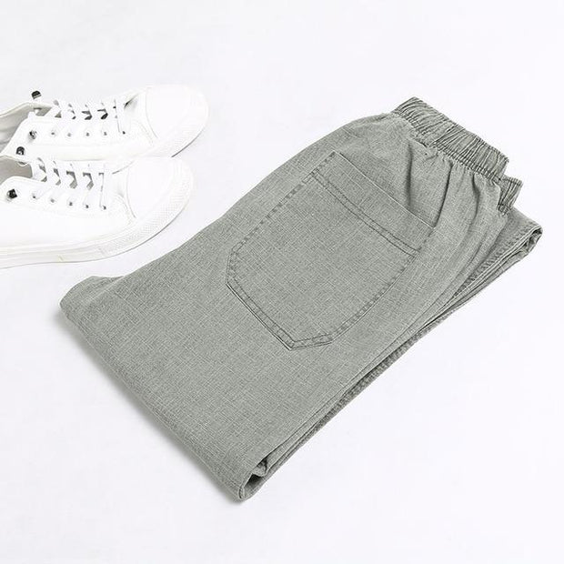 West Louis™ Thin Elastic Waist Linen Summer Pants