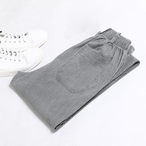 West Louis™ Thin Elastic Waist Linen Summer Pants